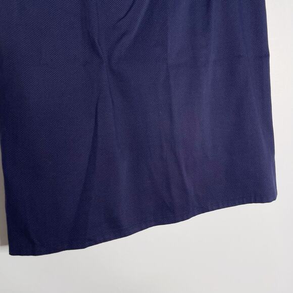 J McLaughlin Size 10 Navy Blue Cotton Stretch Textured Mini Skirt Made in USA - Picture 7 of 10